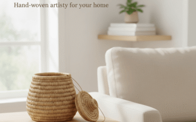 🌿 Handmade Decorative Handicraft Pot – Natural & Elegant Home Décor