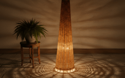 Premium Handcrafted Bamboo Lamp – Natural, Artistic & Eco-Friendly Home Décor Lighting