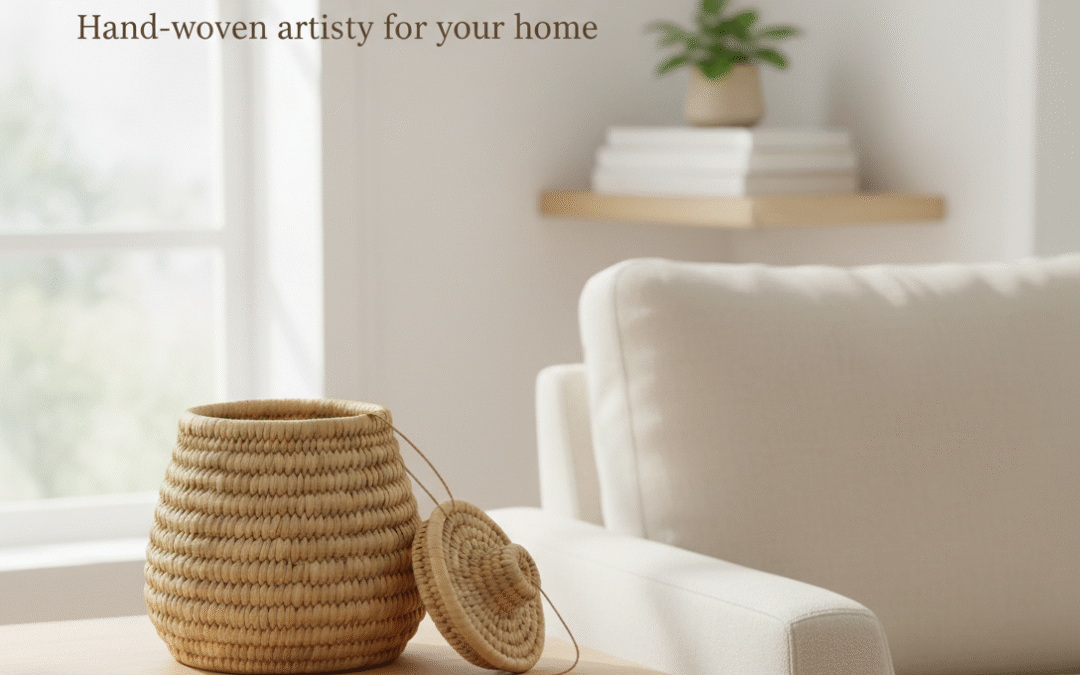 Handwoven Lidded Storage Basket